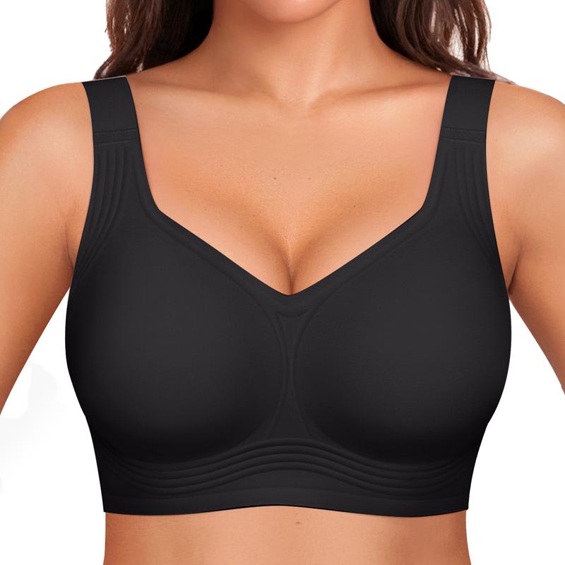 Wirefree Bras for Women Full Coverage No Underwire Everyday Bras Comfortable Wireless Padded Bras