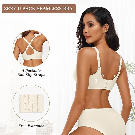 Scalloped Wireless Push Up Bras